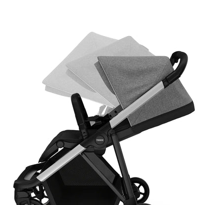 B-Ware Thule Sportwagen Buggy Shine Aluminium Grey Melange Umsetzbare Sitzeinheit