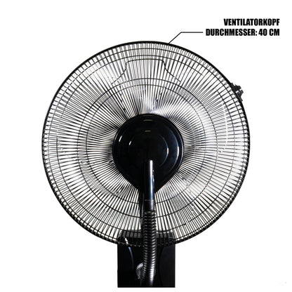 MAUK 16" Ventilator mit Sprüh - Nebel - Kühlung 80W