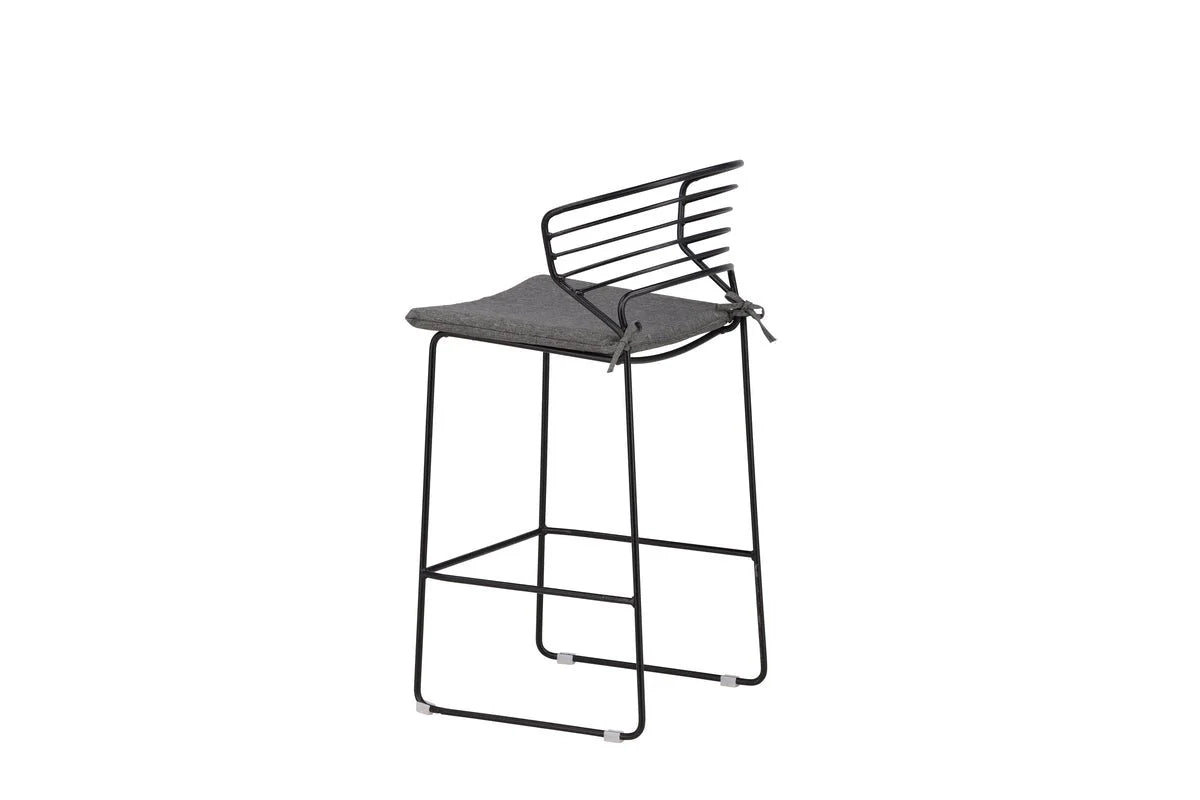 4er Set - Gartenstuhl Como aus Metall Schwarz