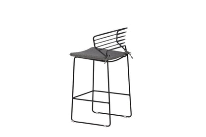 4er Set - Gartenstuhl Como aus Metall Schwarz