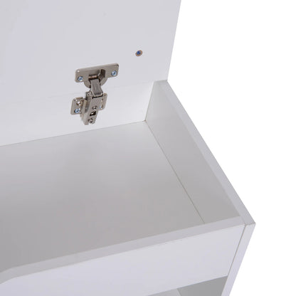 HOMCOM Schuhbank mit Sitzplatz – Moderne Schuhaufbewahrung für den Eingangsbereich mit Schublade, offenen Regalen und 1 Kissen für Flur 80x30x47cm