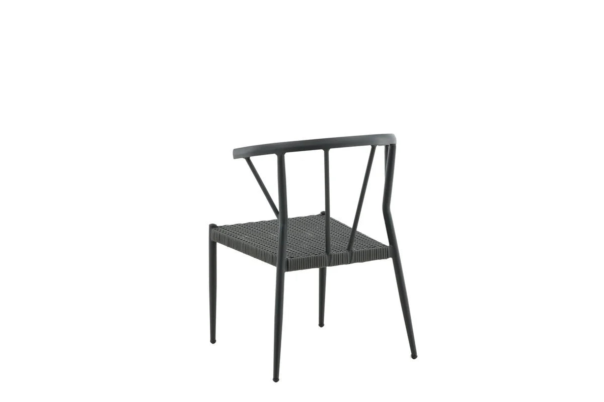6er Set - Gartenstuhl Tina aus Rattan/Aluminium