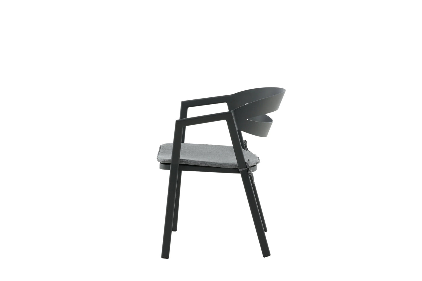 Gartenstuhl Sylt - aus Aluminium in Schwarz