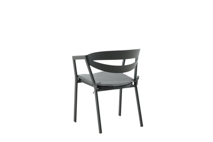 Gartenstuhl Sylt - aus Aluminium in Schwarz
