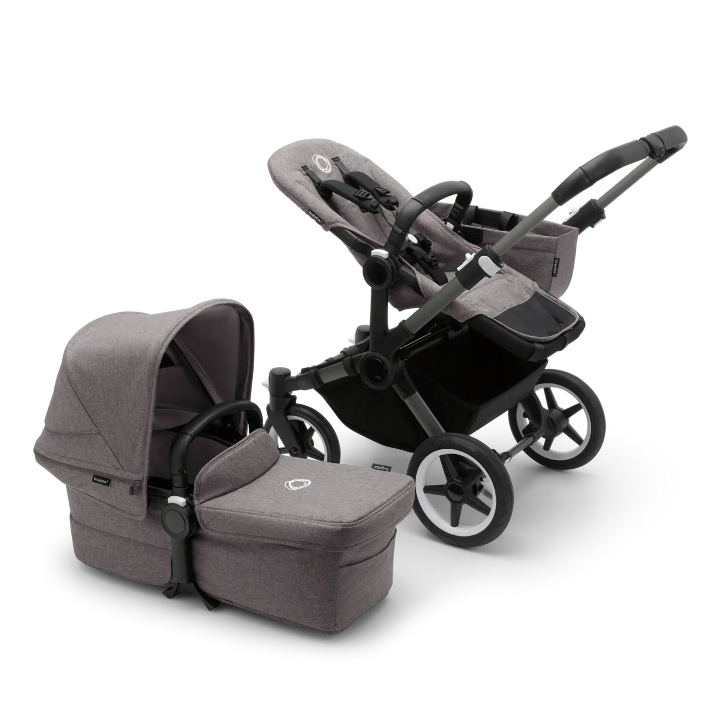 B-Ware Bugaboo Kinderwagen Mono Babywagen Donkey 5 Grey Melange Erweiterbar